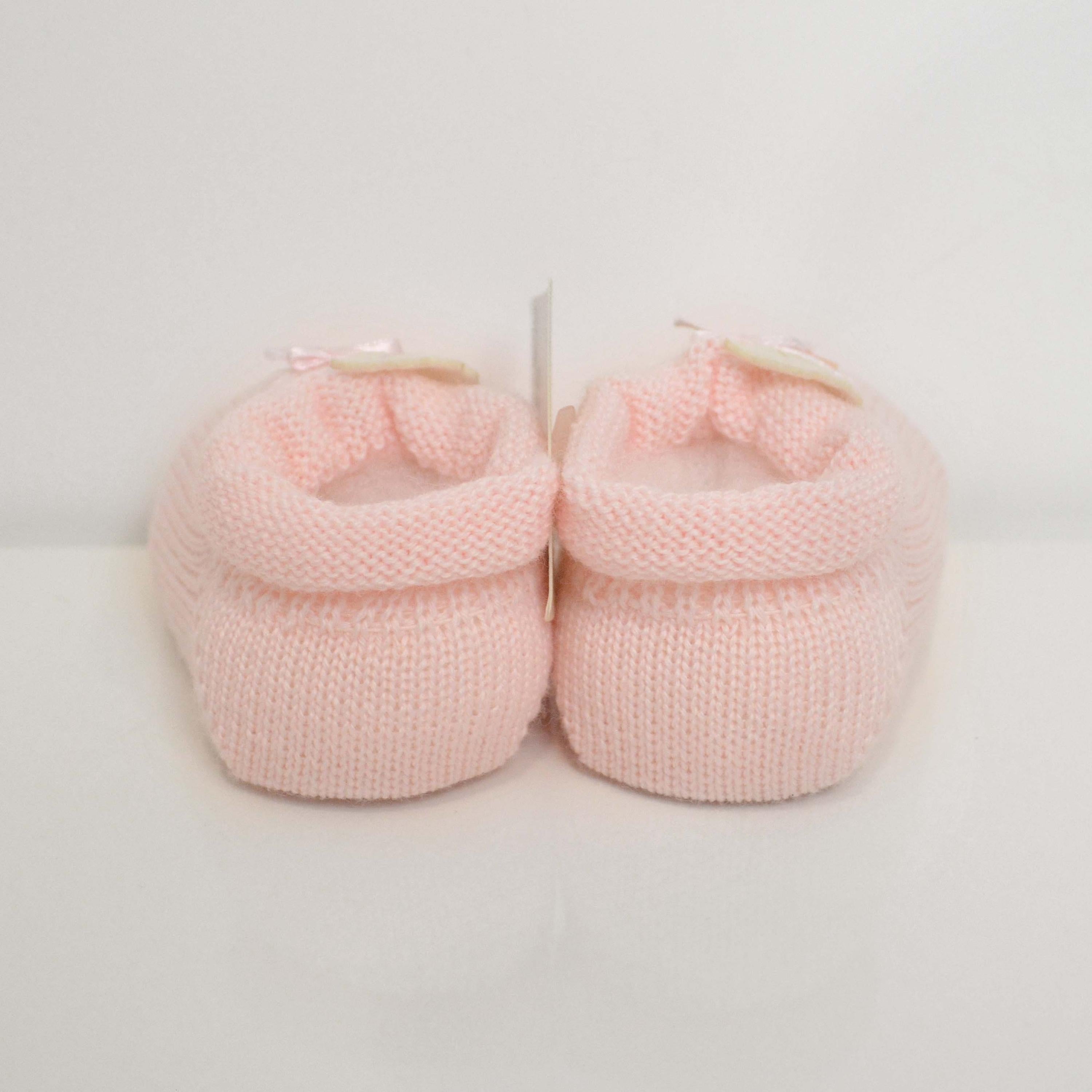 Calzini scarpetta in lana e carrozzina in pannolencio Neonata Rosa STORY LORIS 4921R-00 - STORY LORIS - LuxuryKids