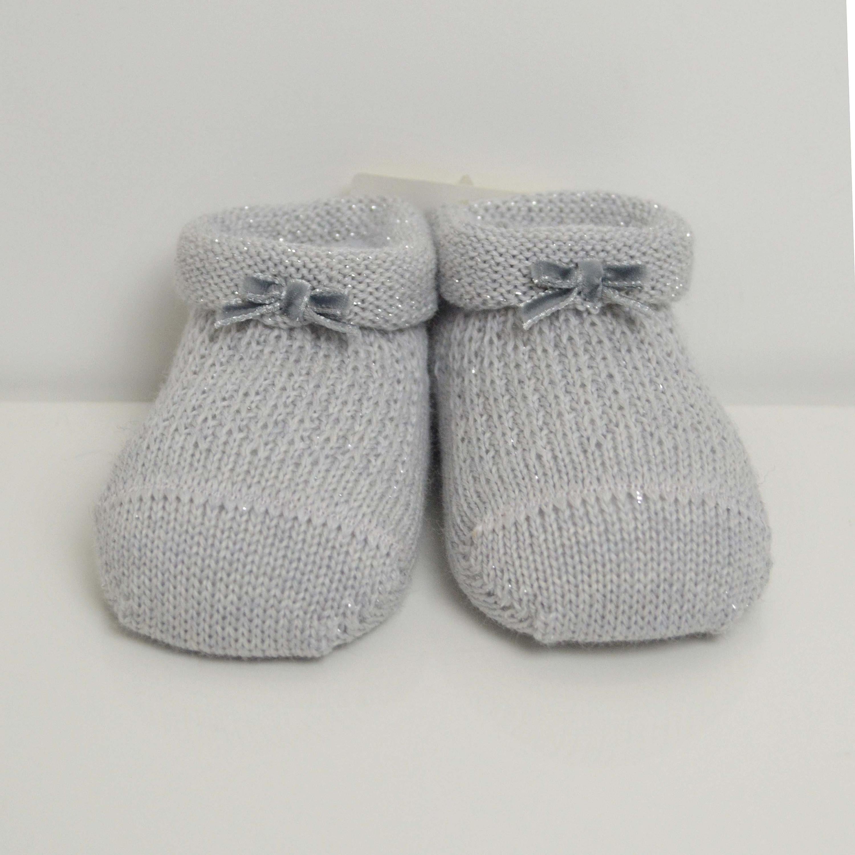 Calzini scarpetta in lana Made in italy Neonata Grigio  STORY LORIS 3033 - STORY LORIS - LuxuryKids