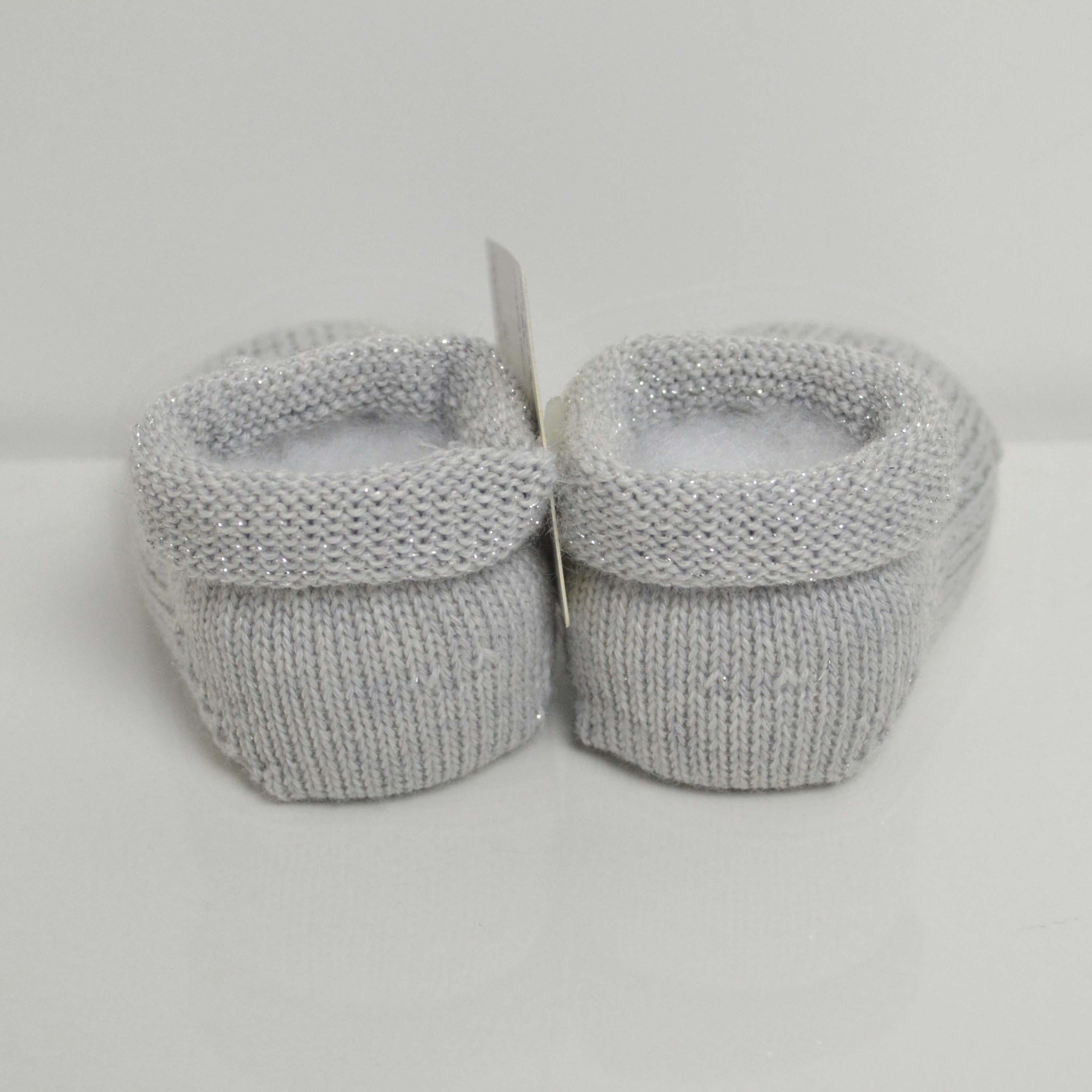 Calzini scarpetta in lana Made in italy Neonata Grigio  STORY LORIS 3033 - STORY LORIS - LuxuryKids