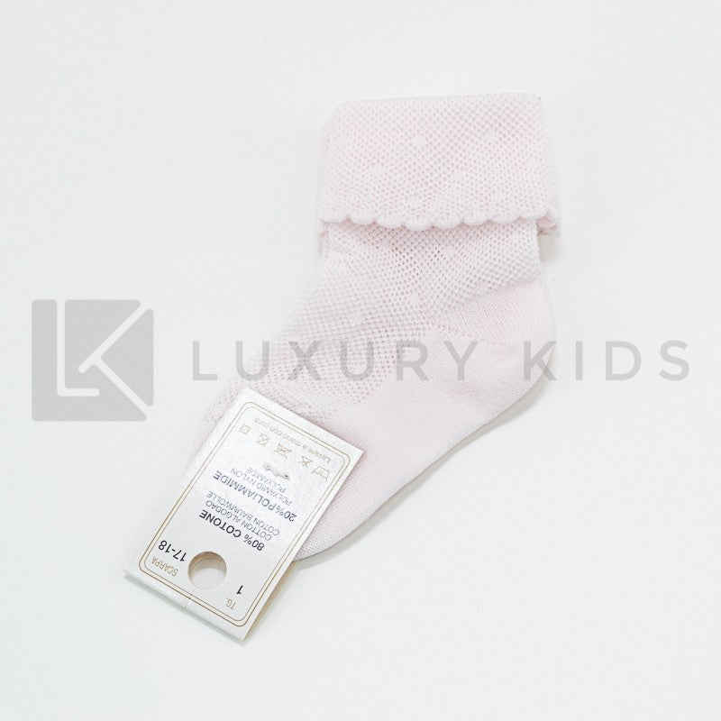 Calzino Corto In Cotone Con Risvoltino Neonato-a ROMBOLI 5065 - ROMBOLI - LuxuryKids