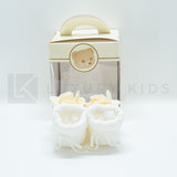 Calzino Scarpetta In Caldo Cotone Con Fiore In Pannolencia Neonata ROMBOLI AS50 - ROMBOLI - LuxuryKids