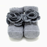 Calzino Scarpetta In Caldo Cotone Con Fiore In Pannolencia Neonata ROMBOLI AS50 - ROMBOLI - LuxuryKids
