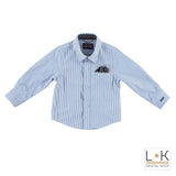 Camicia a Righe con Pochette Neonato Sarabanda M113 - SARABANDA - LuxuryKids