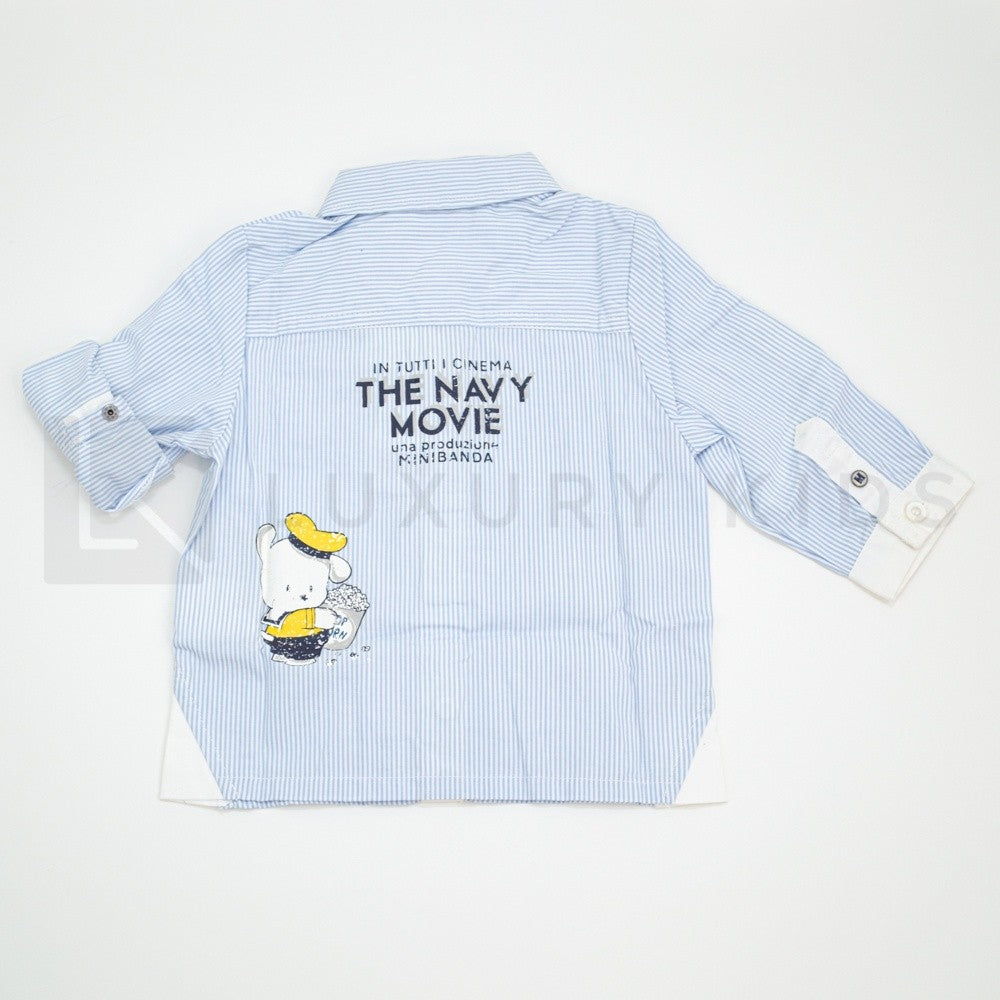 Camicia a Righe Neonato Minibanda E646 - MINIBANDA - LuxuryKids