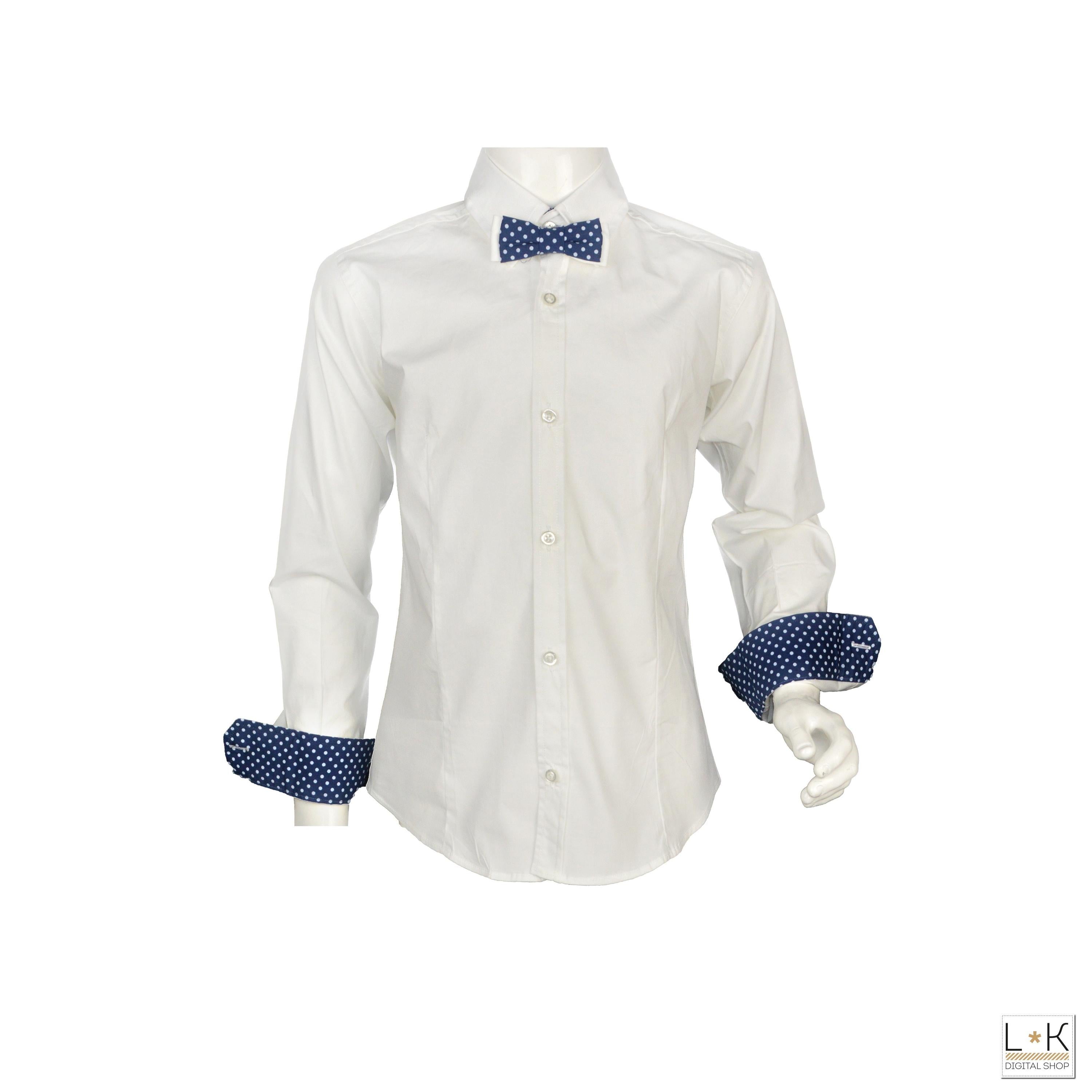 Camicia a Tinta Unita con Papillon incluso Bambino Brian Rush AAVCAMP - BRIAN RUSH - LuxuryKids