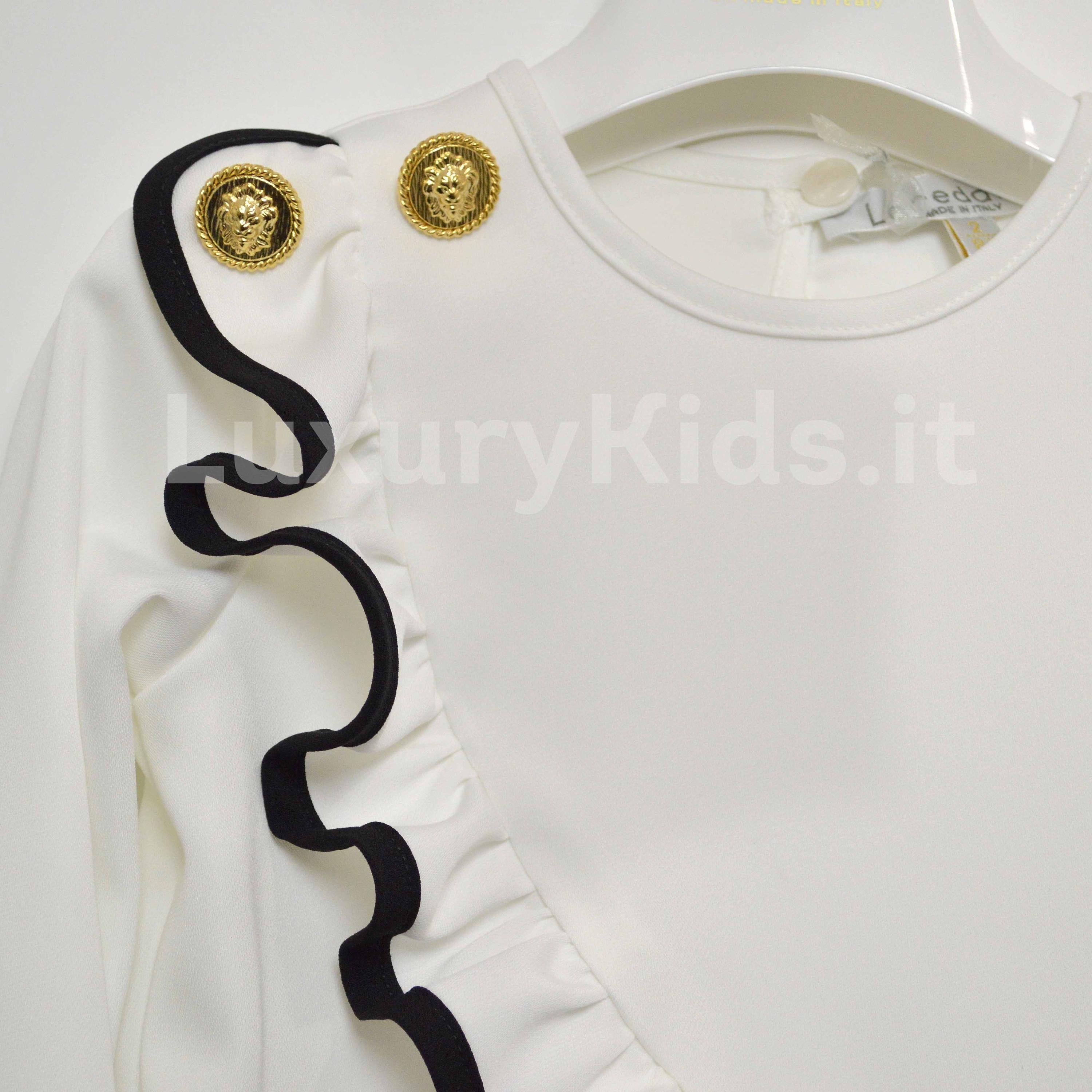 Camicia con rouches Elegante chic Moda Neonata  LOREDANA 7102 - LOLO' - LuxuryKids