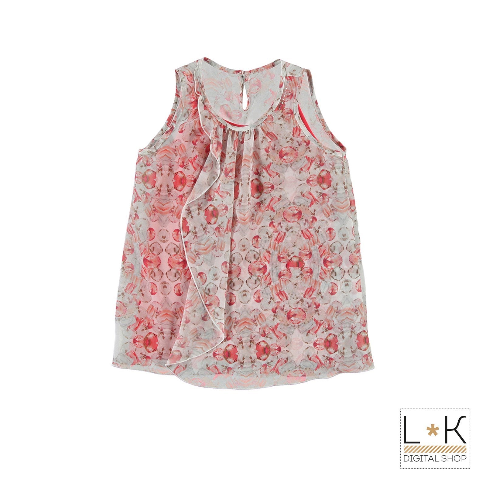 Camicia con Stampa Bambina Rosso Sarabanda M411 - SARABANDA - LuxuryKids