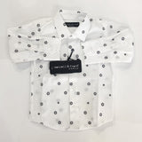 Camicia con stampa di bottoni Blu Scuro Neonato Manuell & Frank M2562 - MANUELL&FRANK - LuxuryKids