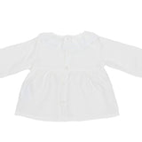 Camicia Cotone con Merletto Panna Neonata  Dr. Kids 332 - DR.KID - LuxuryKids