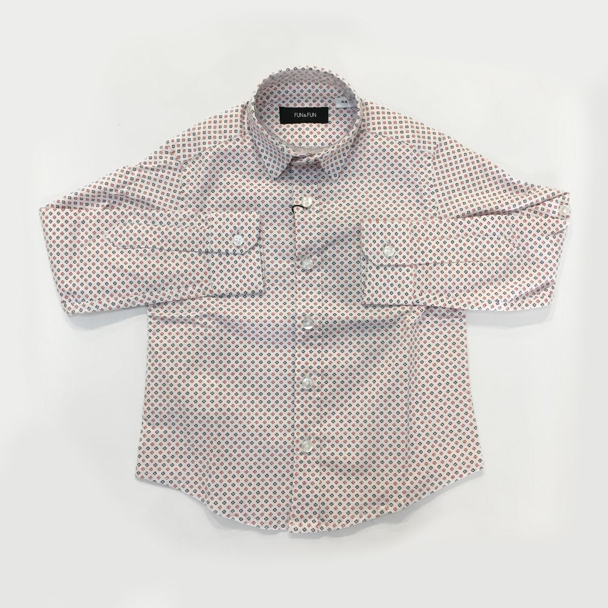 Camicia Micro Fantasia Neonato Fun&Fun FNMBSH7903 - FUN&FUN - LuxuryKids