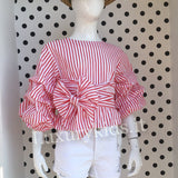 Camicia Righe Rosso Bianco Bambina Fun&Fun FNJSH3730 - FUN&FUN - LuxuryKids