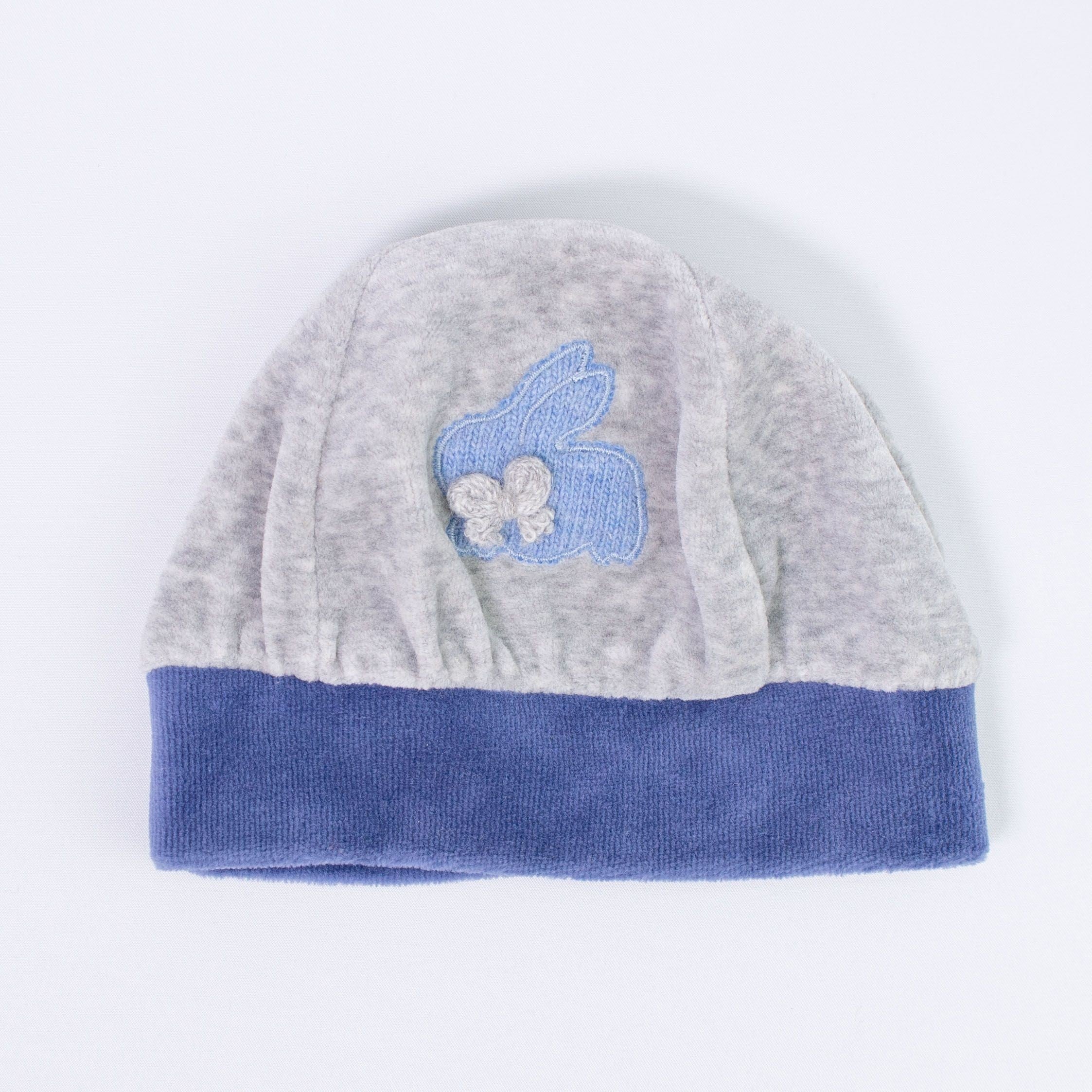 Cappellino Ciniglia  Grigio Neonato NINNAOH I14276 - NINNAOH - LuxuryKids
