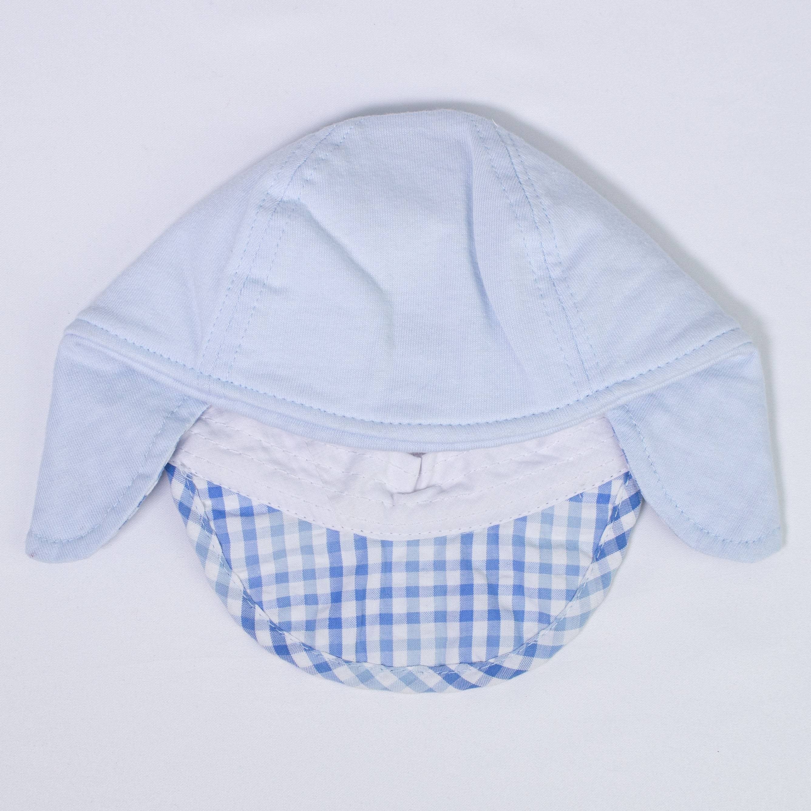 Cappellino Cotone Celeste Neonato MINIBANDA I916 - MINIBANDA - LuxuryKids