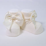 Calzino Scarpetta In Caldo Cotone Con Fiocchetto Neonati CARLOMAGNO 2400 - CARLOMAGNO - LuxuryKids