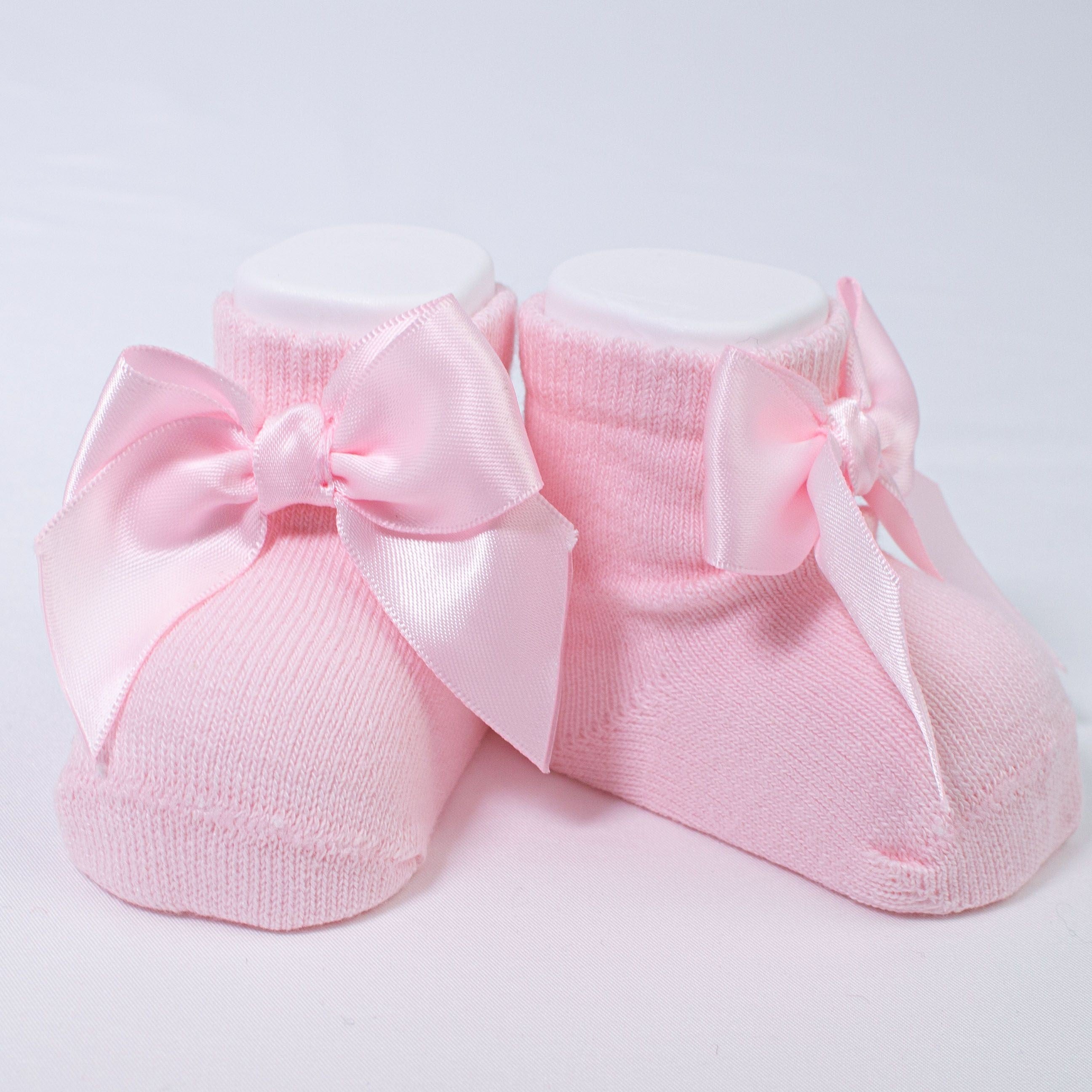 Calzino Scarpetta In Caldo Cotone Con Fiocchetto Neonati CARLOMAGNO 2400 - CARLOMAGNO - LuxuryKids