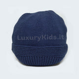 Cappello in Misto Lana Blu Neonato A&J 271BL - A&J - LuxuryKids