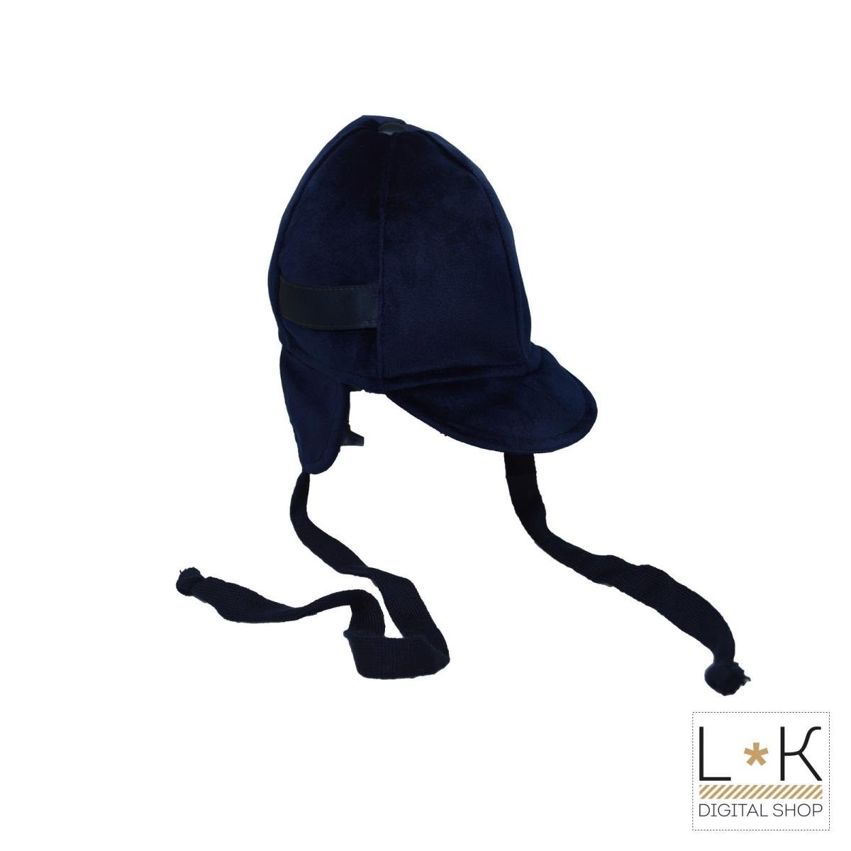 Cappello In Velluto Modello Fantino Blu Neonato BUFI 10338CA - BUFI - LuxuryKids