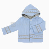 Cappottino Azzurro Con Cappuccio Neonato A&J 431 - A&J - LuxuryKids