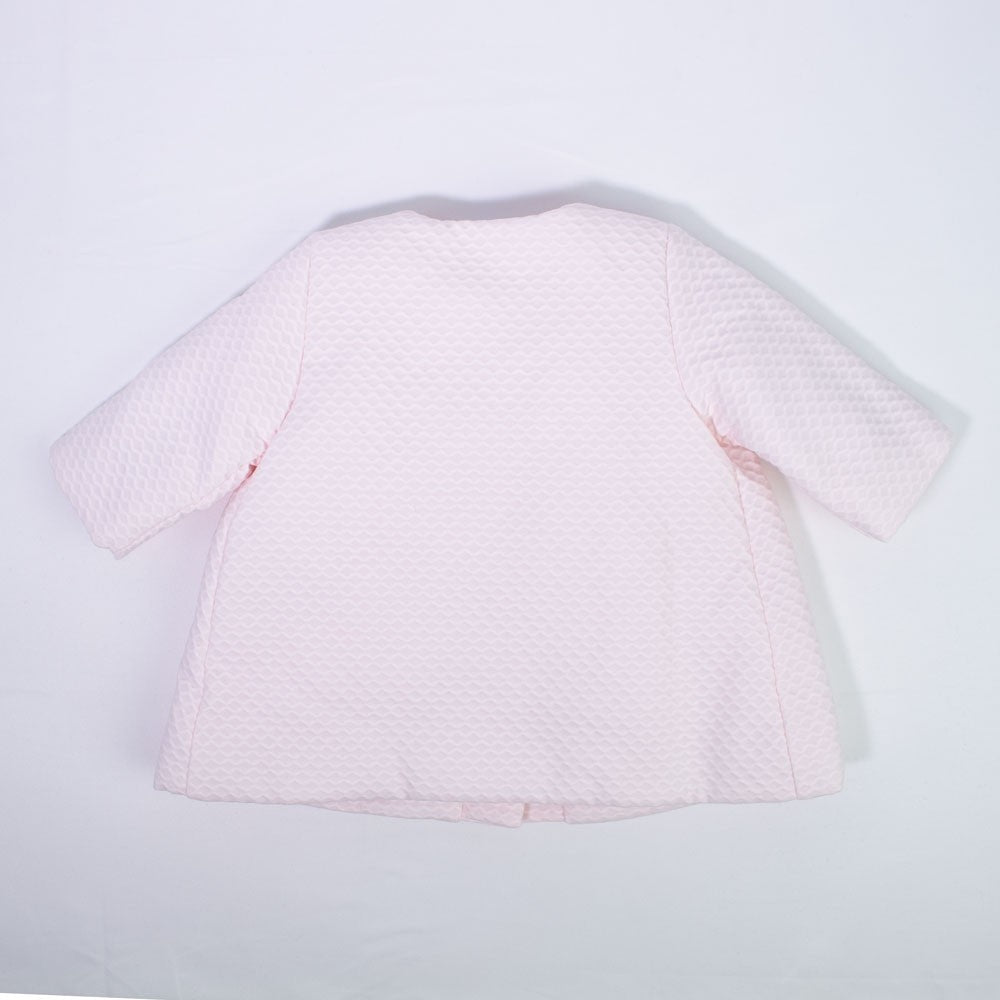 Cappottino Elegante Imbottito Rosa Neonata SARDON AB12 - SARDON - LuxuryKids