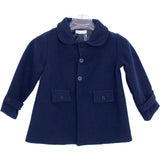 Cappottino In Panno Svasato Blu Neonata A&J 550 - A&J - LuxuryKids