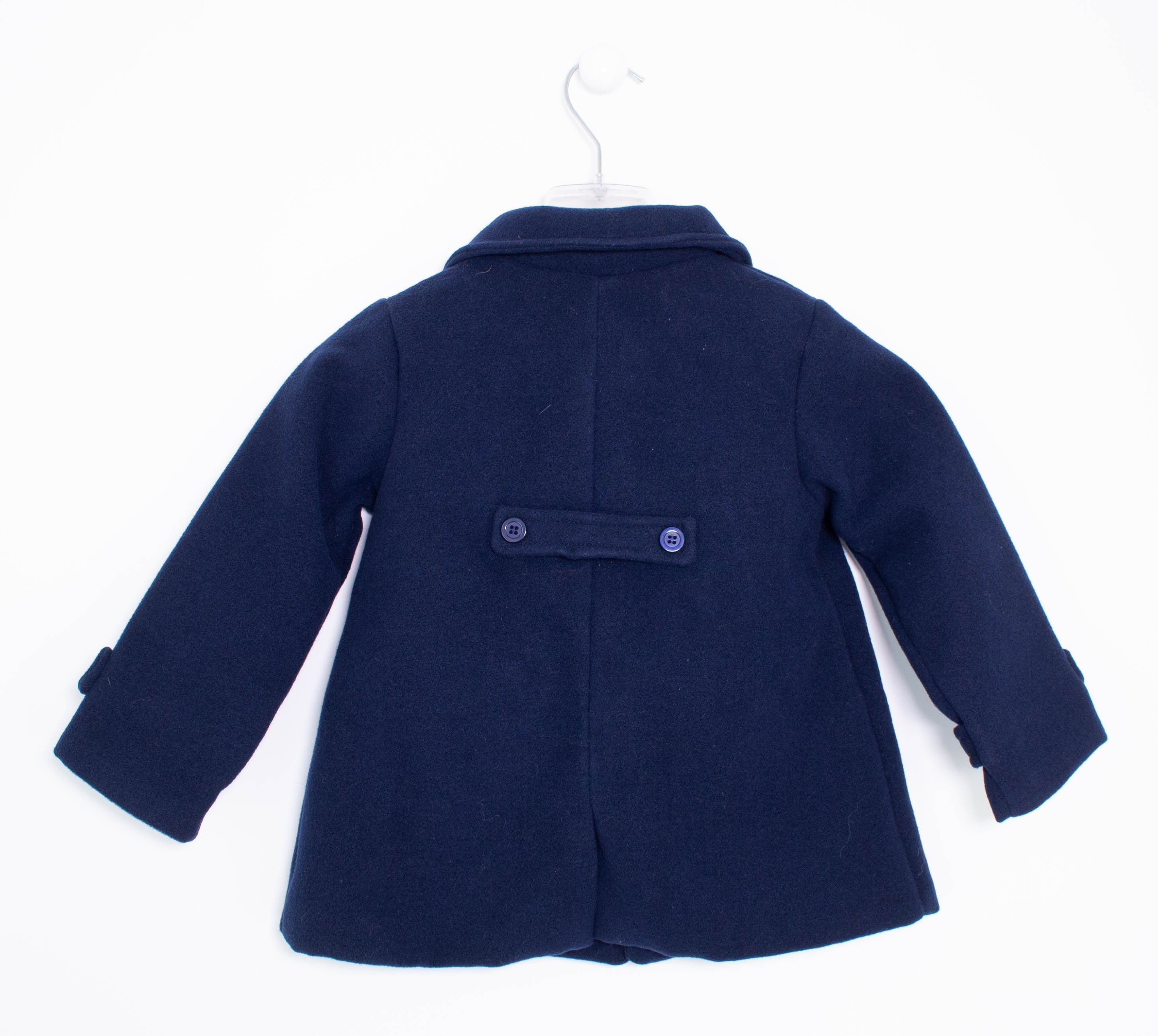 Cappottino In Panno Svasato Blu Neonata A&J 550 - A&J - LuxuryKids