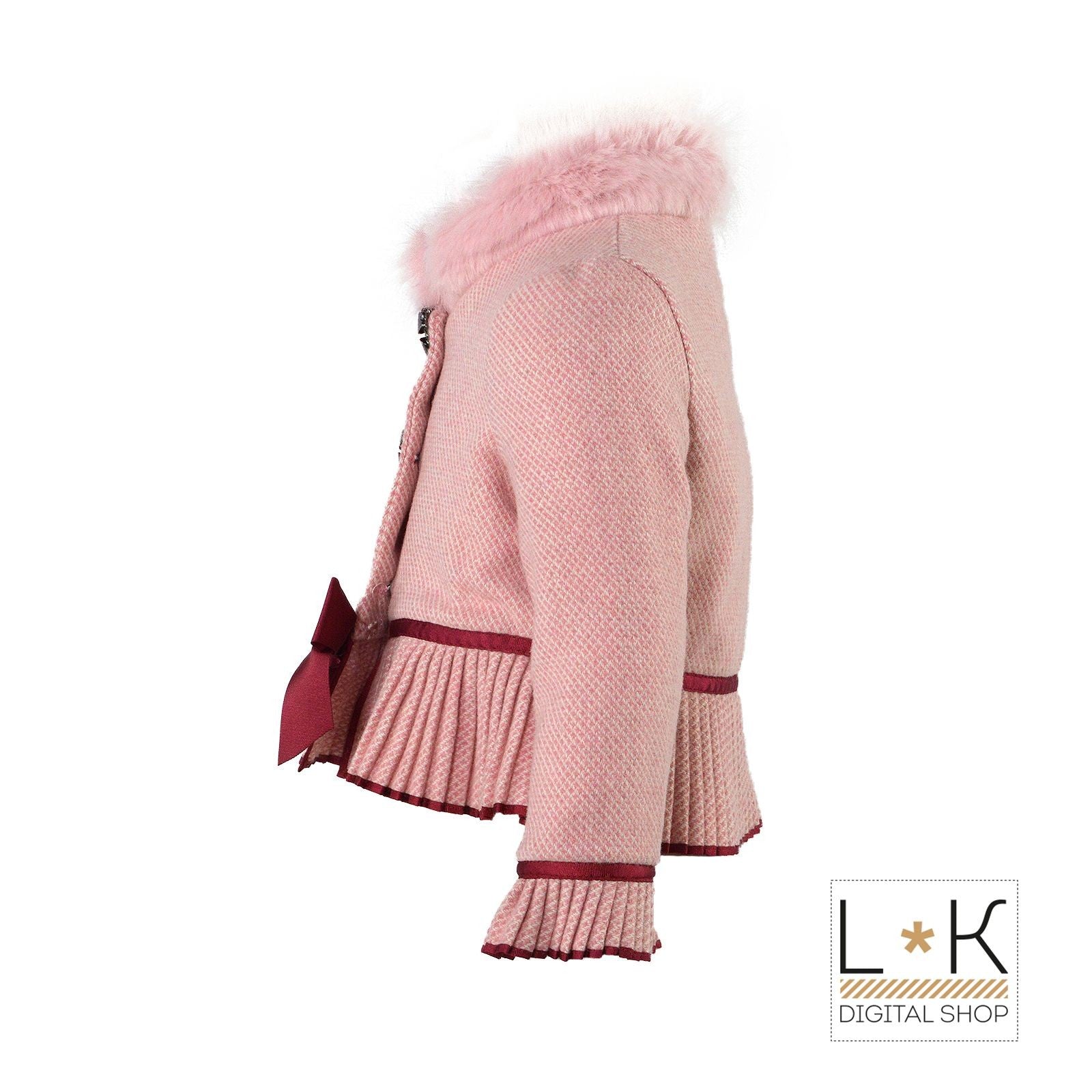 Cappotto Corto Rosa Neonata Piccola Speranza PS16093 - PICCOLA SPERANZA - LuxuryKids