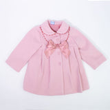 Cappotto in Panno Svasato Foderato Rosso-Rosa Neonata SARDON AB13 - SARDON - LuxuryKids