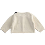 Cardigan con Pois Ricamati In Misto Lana Neonata MINIBANDA 1714 - MINIBANDA - LuxuryKids