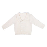 Cardigan Doppio Petto Misto Lana Panna BUFI B10869A1 - BUFI - LuxuryKids