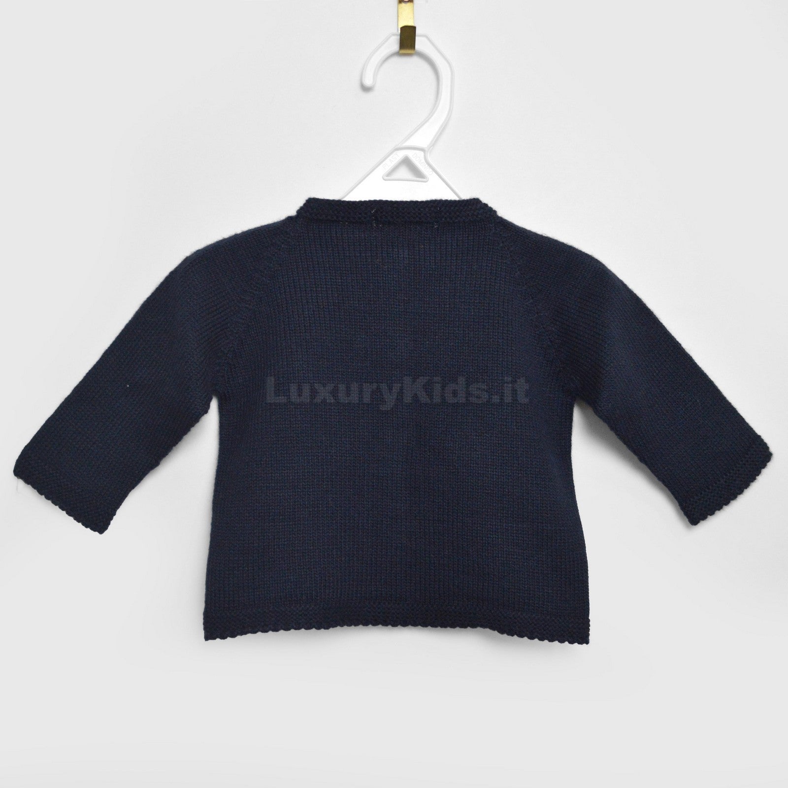 Cardigan Elegante in Caldo Cotone Blu Per Neonato Paloma de la O ZI8QT1 - PALOMA DE LA O - LuxuryKids