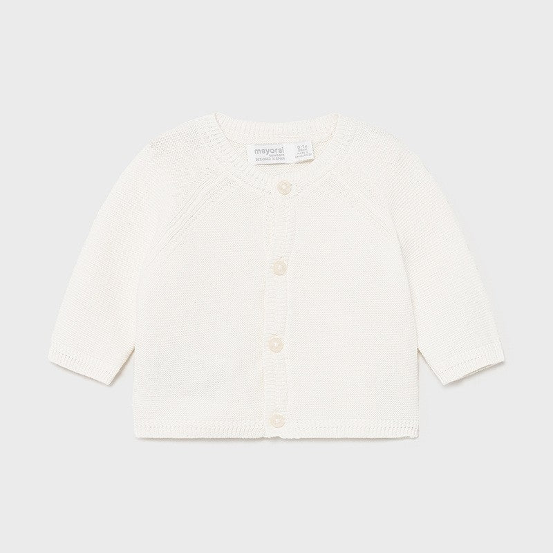 Cardigan In Cotone Tricot Neonato MAYORAL 1330 - MAYORAL - LuxuryKids