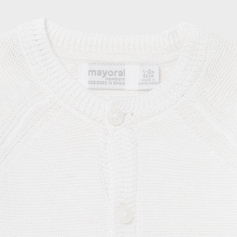 Cardigan In Cotone Tricot Neonato MAYORAL 1330 - MAYORAL - LuxuryKids