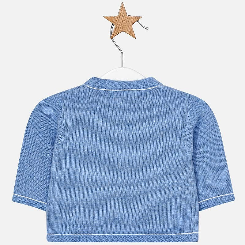 Cardigan In Filo Corredino Nascita celeste neonato 1301 Mayoral - MAYORAL - LuxuryKids