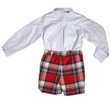 Completo3PezziScozzeseRossoBambinoYOEDU4020Luxurykids_2