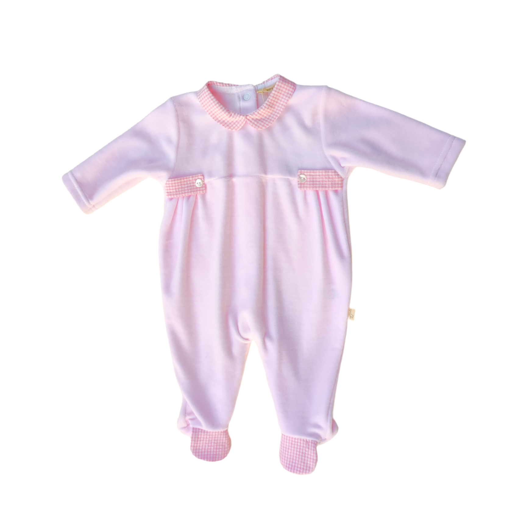 Tutina Intera In Ciniglia Rosa Neonata BABY GI BGV52 - BABY GI - LuxuryKids