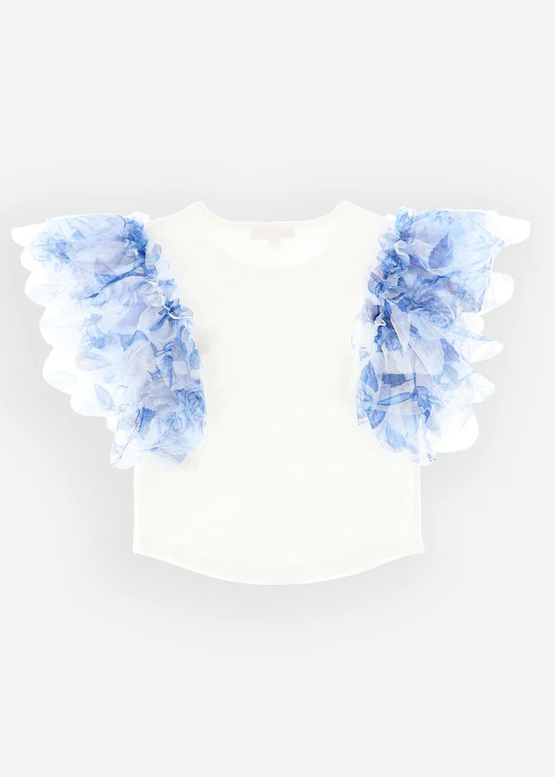 Maglia Con Maniche In Tulle Bambina ANGEL'S FACE LORETTA - Angel's Face - Luxury Kids