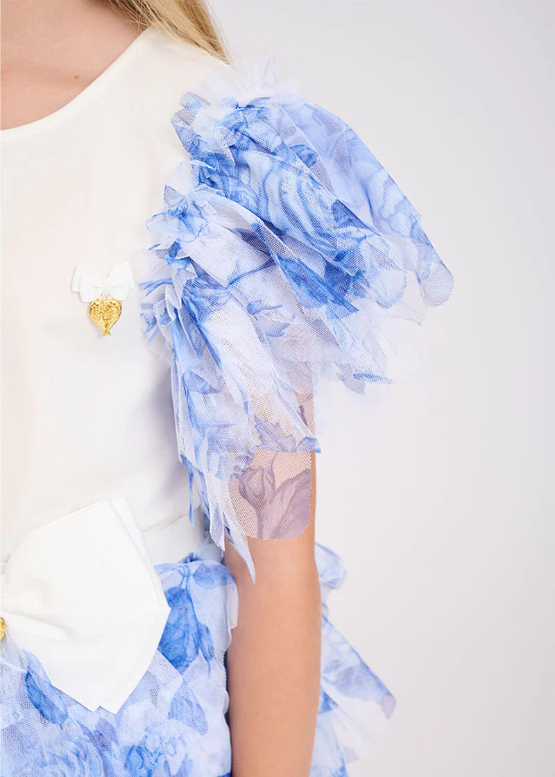 Maglia Con Maniche In Tulle Bambina ANGEL'S FACE LORETTA - Angel's Face - Luxury Kids
