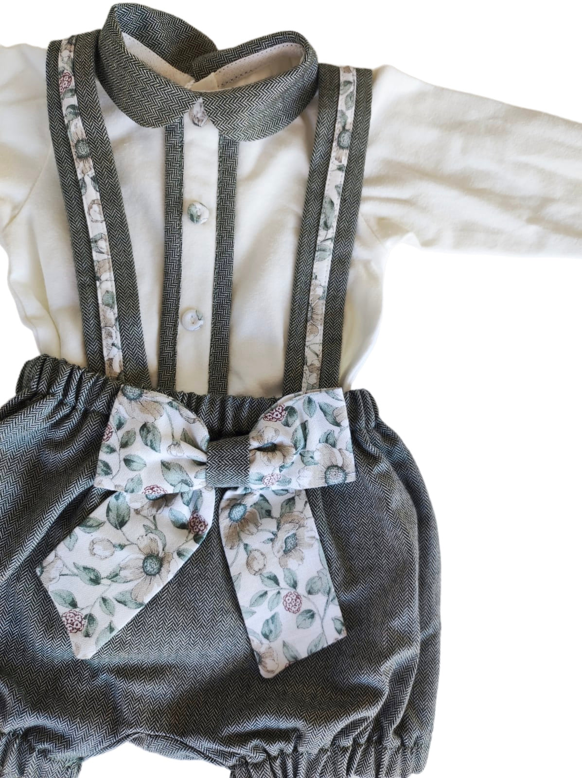 Pagliaccetto In Caldo Cotone Con Cardigan Neonata LA SARTORIA DEI PICCOLI LPB201 - LA SARTORIA DEI PICCOLI - LuxuryKids