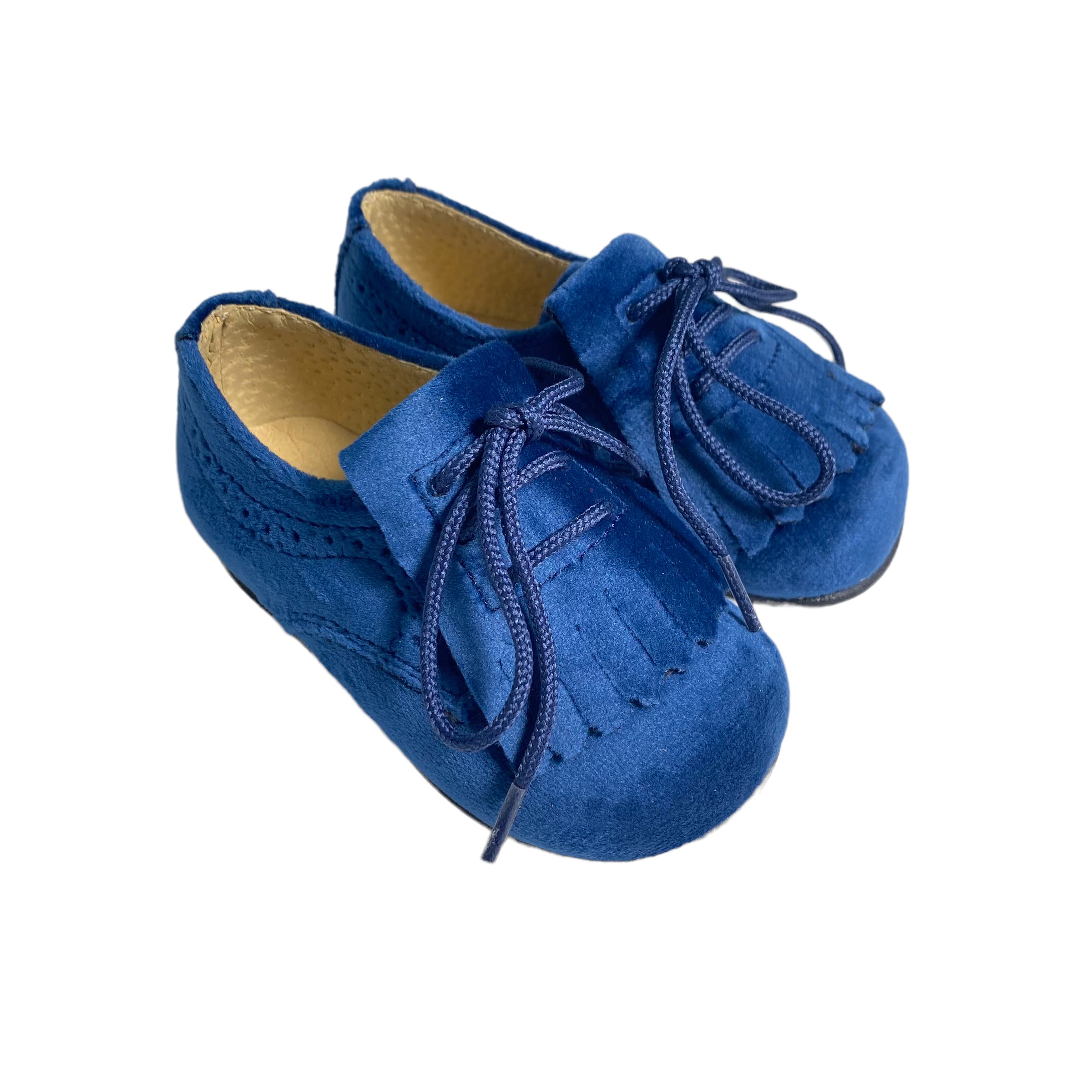 Scarpe Primi Passi Modello Francesina In Velluto Neonato RIZITOS E2119 - RIZITOS - LuxuryKids