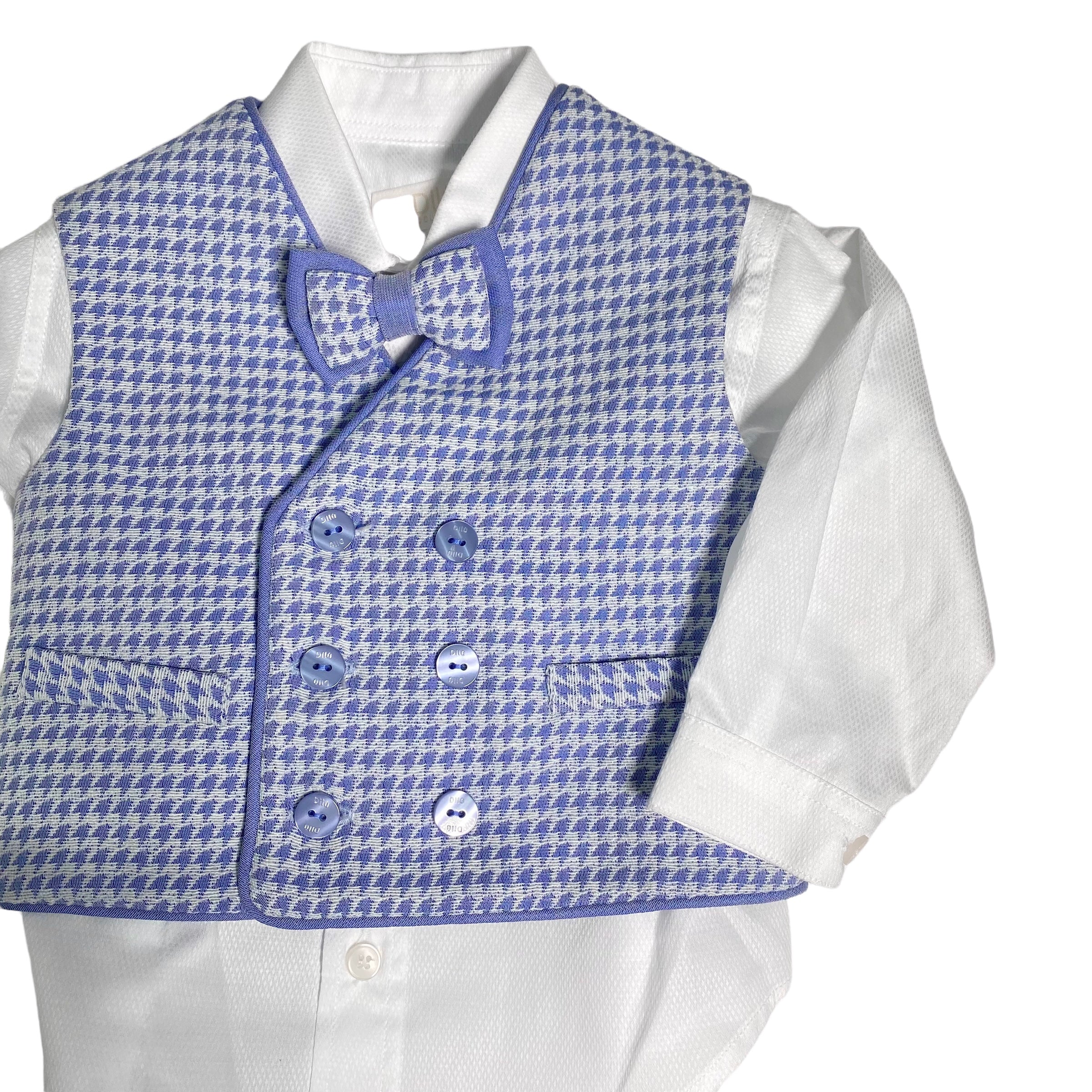 Completo Elegante Con Pantalone Camicia E Gilet Neonato NINNAOH I22541 - NINNAOH - LuxuryKids