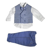 Completo Elegante Con Pantalone Camicia E Gilet Neonato NINNAOH I22541 - NINNAOH - LuxuryKids