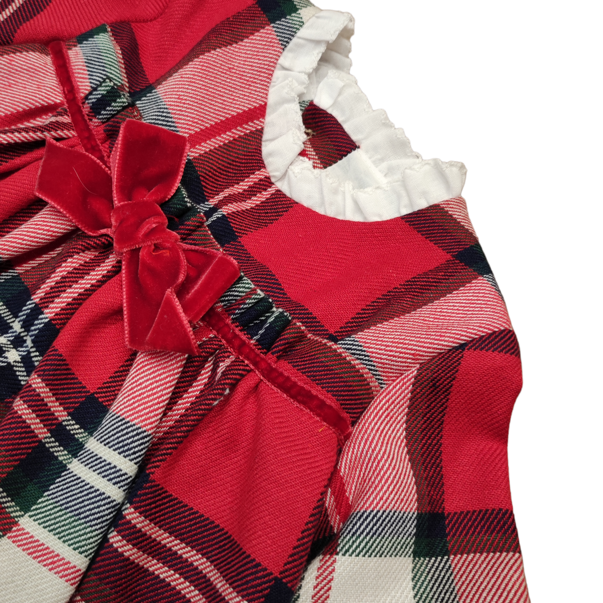 Abito con culotte Scozzese Neonata YOEDU 2048 - YOEDU - LuxuryKids