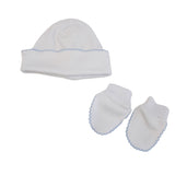 Set con Cappellino e Moffole Caldo Cotone Neonato/a CALAMARO 72034 - CALAMARO - LuxuryKids