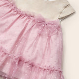 Abito Smanicato Con Culotte In Misto Lino E Tulle Neonata MAYORAL 1819 - MAYORAL - Luxury Kids