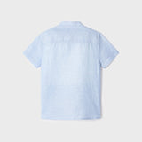 Camicia Mezza Manica Con Colletto Coreano In Misto Lino Bambino MAYORAL 3161 - MAYORAL - Luxury Kids