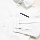 Camicia Manica Lunga Con Papillon In Cotone Neonato MAYORAL 1115 - MAYORAL - Luxury Kids