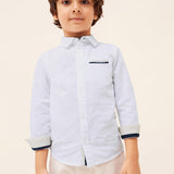 Camicia Manica Lunga In Misto Lino Bambino MAYORAL 3165 - MAYORAL - Luxury Kids
