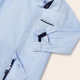 Camicia Manica Lunga In Misto Lino Bambino MAYORAL 3165 - MAYORAL - Luxury Kids