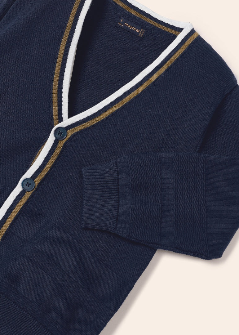Cardigan In Filo Di Cotone Sostenibile Bambino MAYORAL 3352 - MAYORAL - Luxury Kids