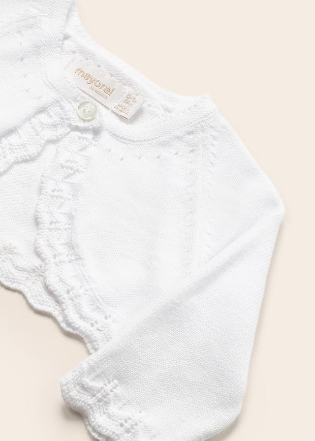 Coprispalle Tricot In Filo Di Cotone Sostenibile Neonata MAYORAL 318 - MAYORAL - Luxury Kids